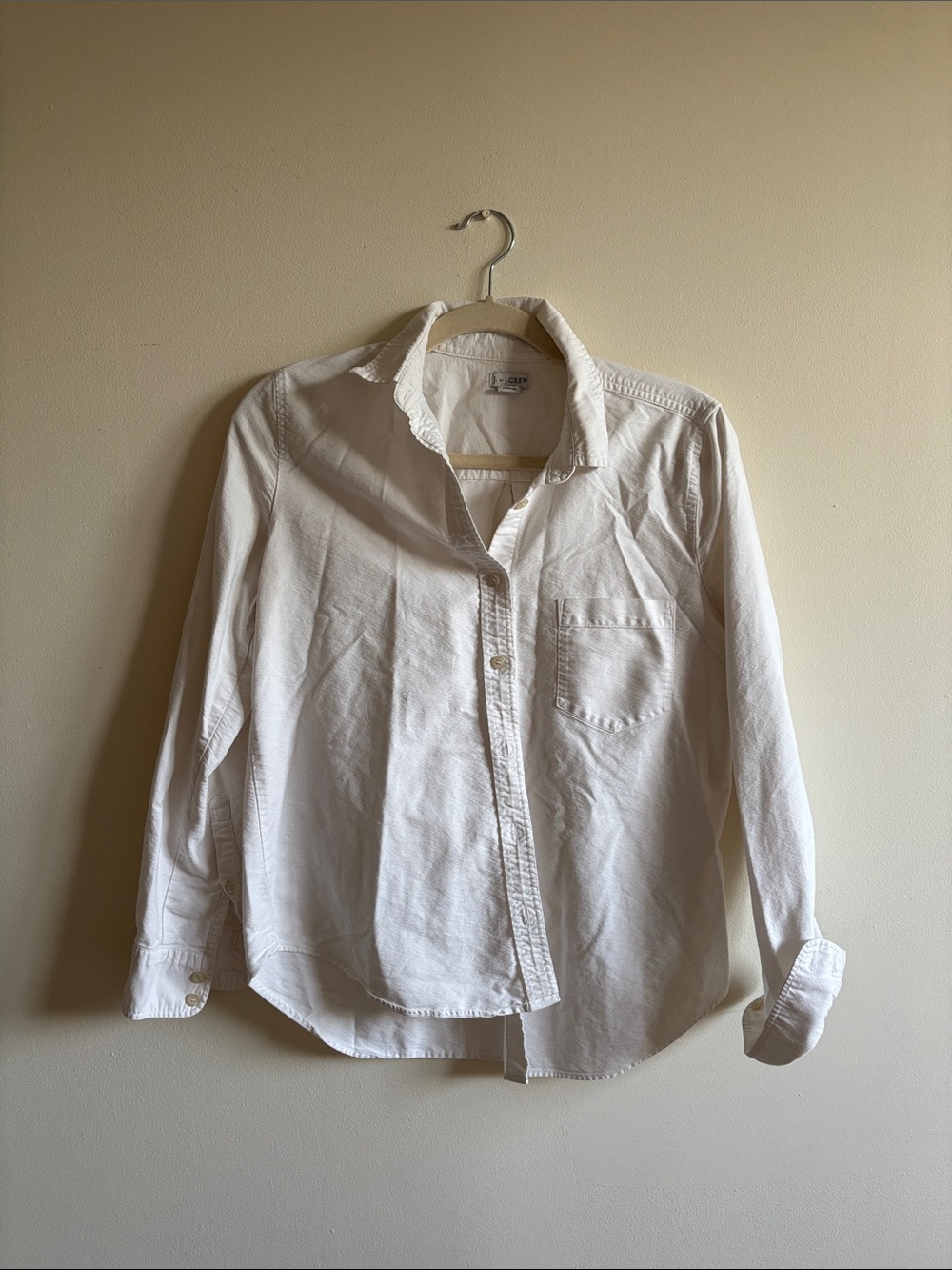 J. Crew White Button-Up Shirt
